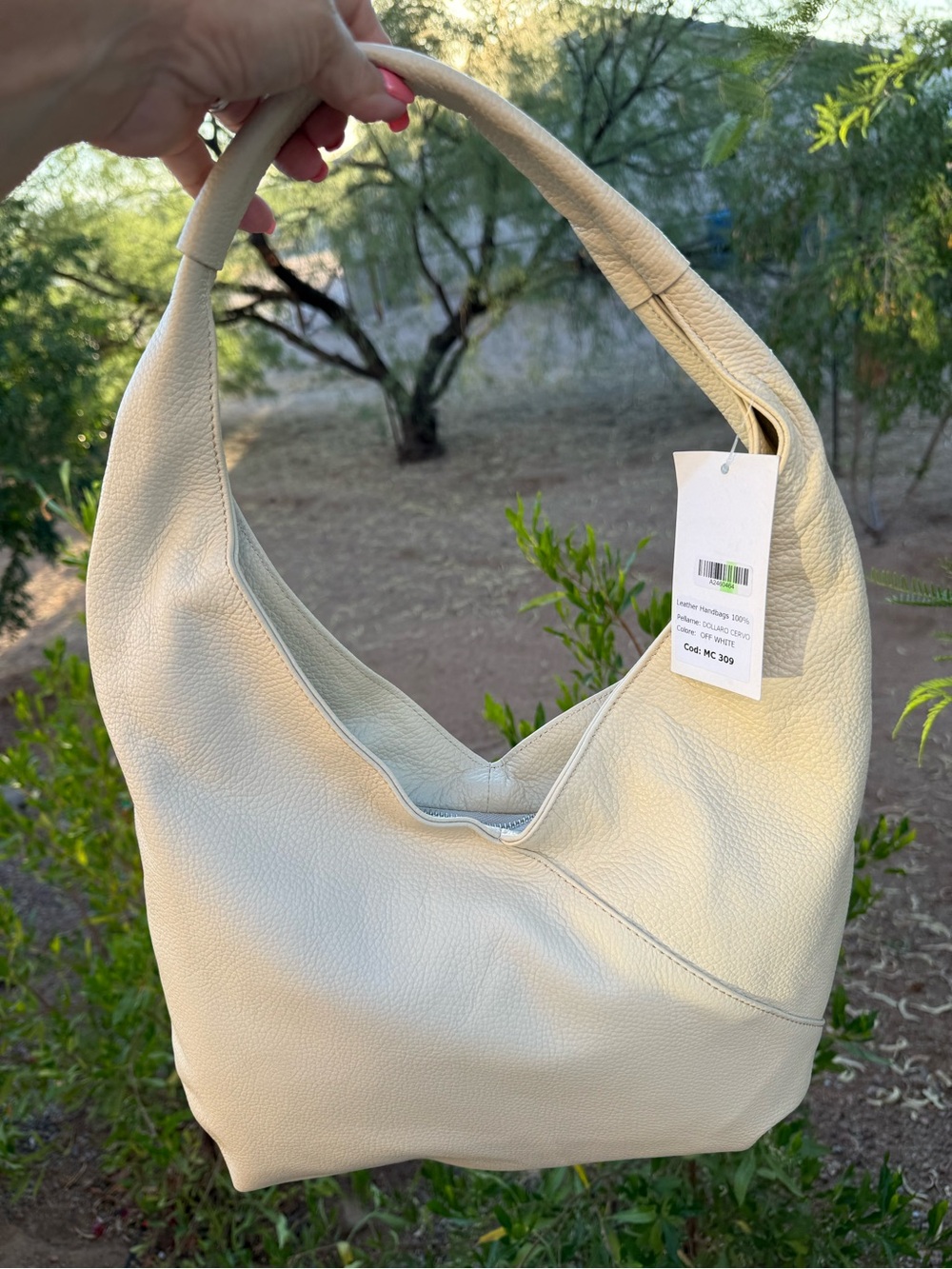 Mychoice Cream Leather Hobo Bag - NWT